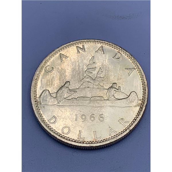 Vintage Canada 1966 Voyageur SIlver $1.00 Coin
