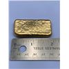 Image 3 : Hand Poured Ingot approx. 110 grams derived from scrap computer gold pins (purity unknown)