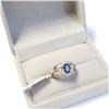 Image 6 : 14K White Gold Natural Sapphire(1ct) Diamond(0.16ct) Ring, Made in Canada, Appraised Retail $2750