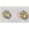 Image 1 : 10K Yellow Gold Opal (1.28ct) Earrings (~weight 0.77g), Made in Canada, Appraised Retail $730