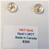 Image 4 : 10K Yellow Gold Opal (1.28ct) Earrings (~weight 0.77g), Made in Canada, Appraised Retail $730