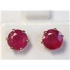 Image 1 : 10K Yellow Gold Ruby(3.1ct) Earrings (~weight 1.06g), Made in Canada, Appraised Retail $965