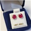 Image 5 : 10K Yellow Gold Ruby(3.1ct) Earrings (~weight 1.06g), Made in Canada, Appraised Retail $965