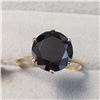 Image 3 : 10K Yellow Gold Black Diamond(3.7ct) Ring (~Size 6.25)(~weight 2.57g), Made in Canada, Appraised Ret