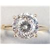 Image 1 : 10K Yellow Gold Moissanite(2ct) Ring (~Size 5.5) (~weight 1.9g), Made in Canada, Appraised Retail $2