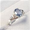 Image 4 : 10K White Gold Sapphire(1ct) Diamond(0.06ct) Ring (~Size 7)) (~weight 1.92g), Made in Canada, Apprai