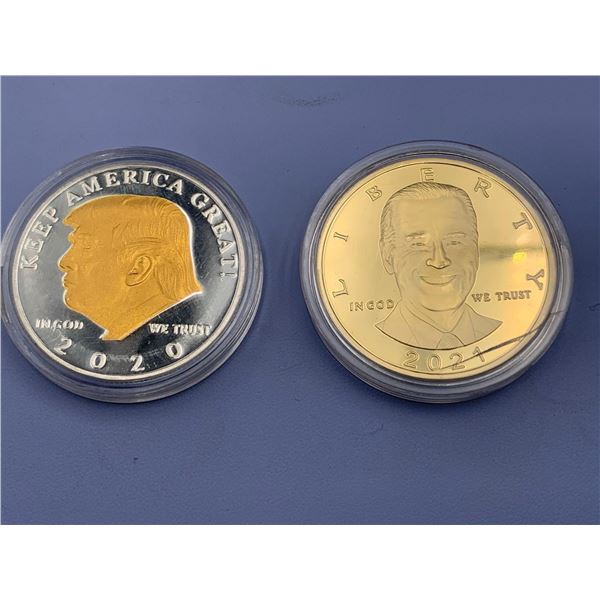 "Changing of the guards" collectible sealed medallions TRUMP/BIDEN