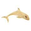 Image 1 : Vintage 14K Gold Textured Florentine Finish Diving Fish w/ Ruby Eye Brooch Pin
