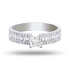 Image 1 : 0.50 ctw SI2 CLARITY F COLOR CENTER Diamond 18K White Gold Ring (0.92 ctw Diamon