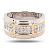 Image 1 : 0.72 ctw E to F COLOR VS1 to VS2 CLARITY Diamond 14K White and Yellow Gold Ring