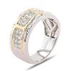 Image 2 : 0.72 ctw E to F COLOR VS1 to VS2 CLARITY Diamond 14K White and Yellow Gold Ring