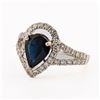 Image 2 : 2.13 ctw Blue Sapphire and 0.82 ctw Diamond Platinum Ring