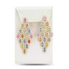 Image 2 : 10.97 ctw MultiColor Sapphire and 4.70 ctw Diamond 14K Yellow Gold Changelier Ea