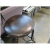 Image 8 : Qty 2 High-Back Padded Bar Chairs w/ Foot Rails 15" Dia, 40"H