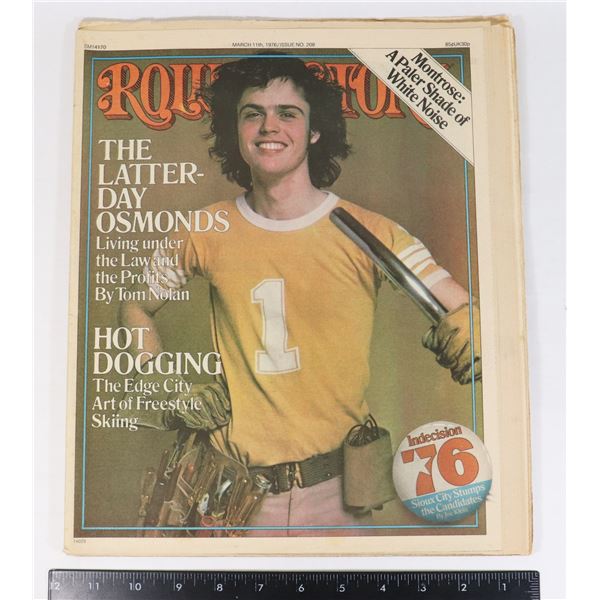THE OSMONDS- ROLLING STONE MAGAZINE MARCH 1976
