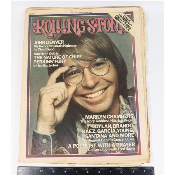 JOHN DENVER- ROLLING STONE MAGAZINE MAY 1975