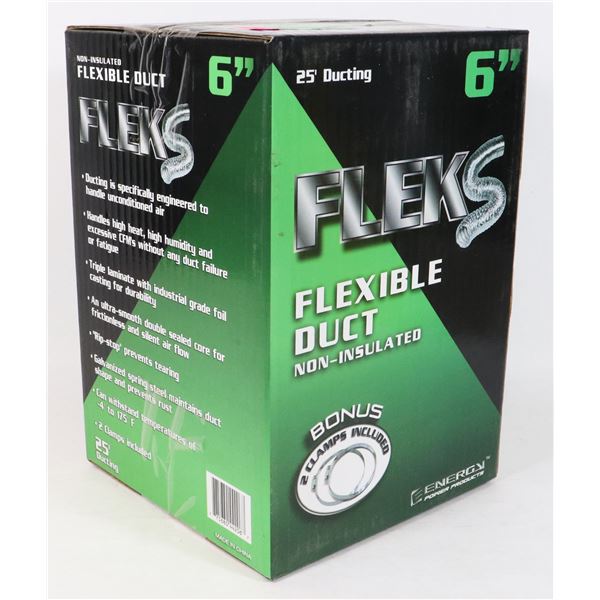 FLEKS, 6 INCH X 25FT FLEXIBLE DUCTING