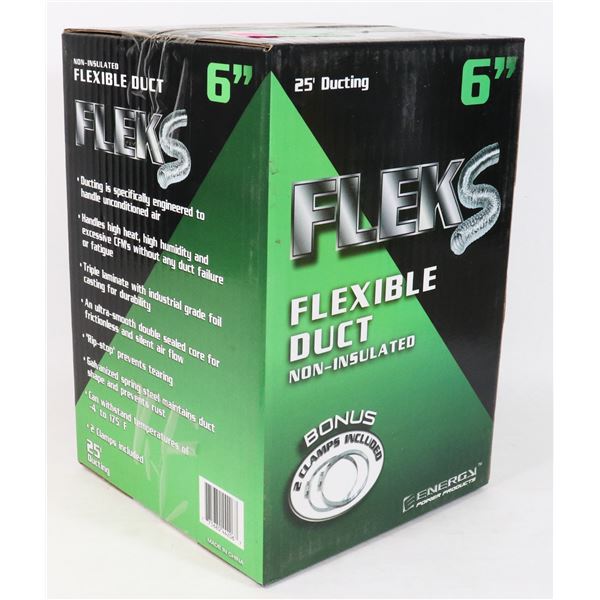 FLEKS, 6 INCH X 25FT FLEXIBLE DUCTING