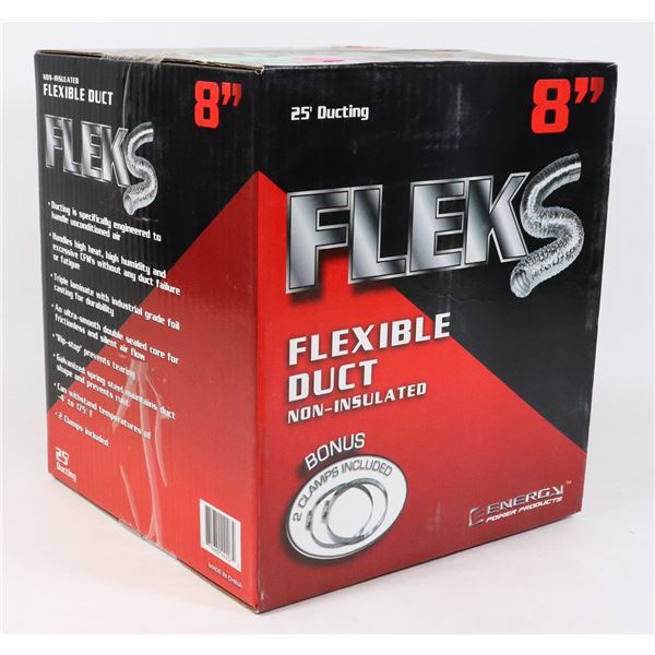 FLEKS, 8 INCH X 25FT FLEXIBLE DUCTING