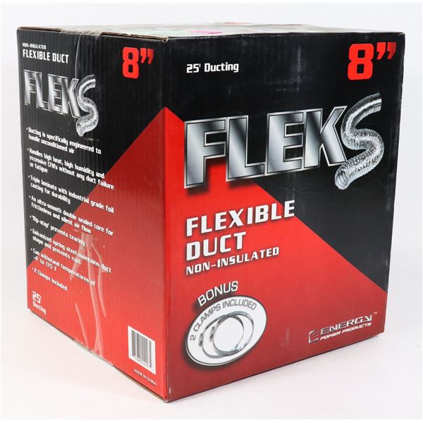 FLEKS, 8 INCH X 25FT FLEXIBLE DUCTING
