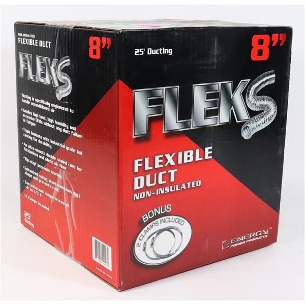 FLEKS, 8 INCH X 25FT FLEXIBLE DUCTING