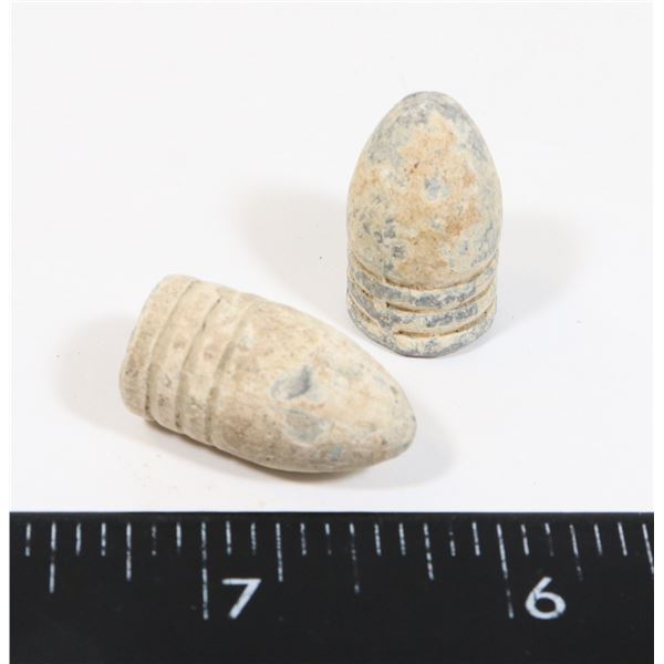 1861-1865 LOT OF 2 USA CIVIL WAR MUSKET BULLETS