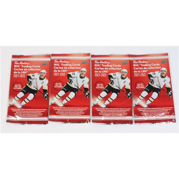 2021-2022 TIM HORTONS NHL CARDS x4 SEALED PACKS