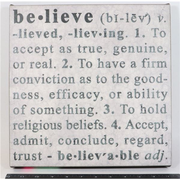 "BELIEVE" WALL HANGING