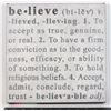 Image 1 : "BELIEVE" WALL HANGING