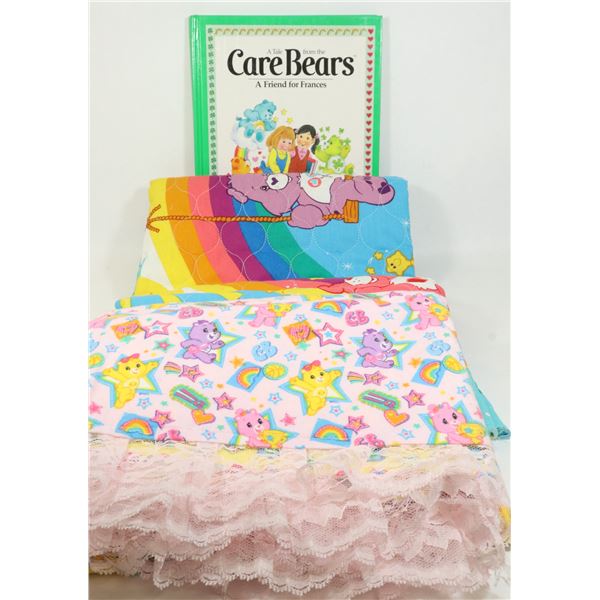 CARE BEARS BOOK & BLANKETS