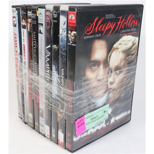 SLEEPY HOLLOW & ASSORTED DVD'S