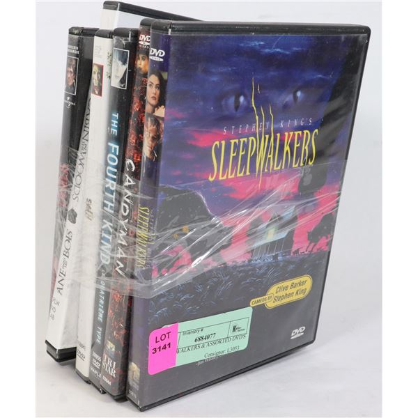 SLEEPWALKERS & ASSORTED DVD'S