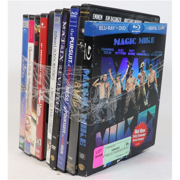 MAGIC MIKE & ASSORTED DVD'S
