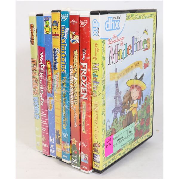 MADELINE & ASSORTED CHILDREN'S DVD'S