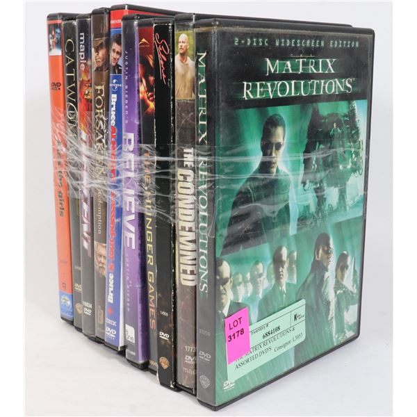 THE MATRIX REVOLUTIONS & ASSORTED DVD'S
