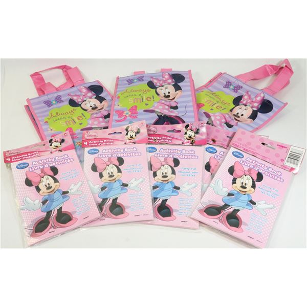 DISNEY MINNIE ACTIVITY BOOKS & CARRY BAGS