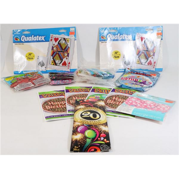 PARTY BALLOONS/SPARKLERS & CONFETTI