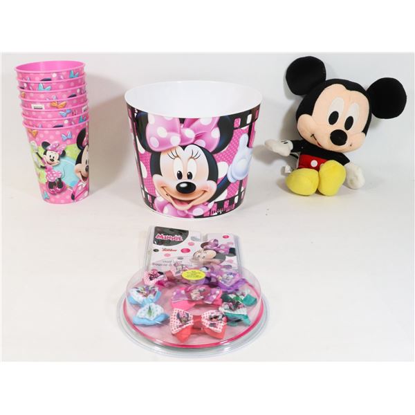 DISNEY BOWS/CUPS & PAIL