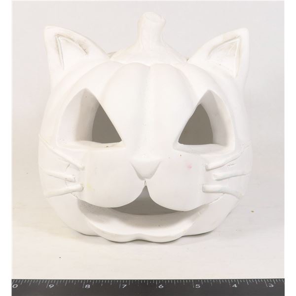 CERAMIC CAT PUMPKIN