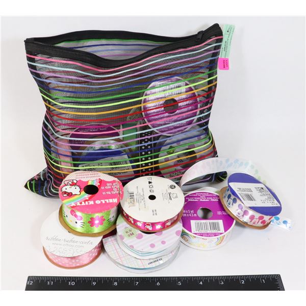 LARGE ASSORTMENT OF RIBBONS