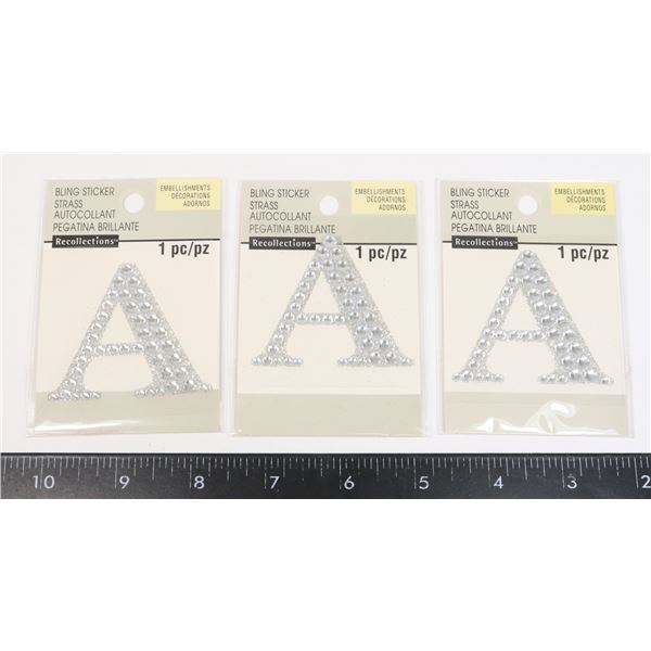 "A" BLING STICKERS