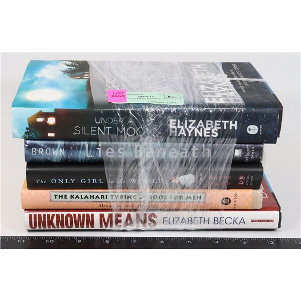 LOT OF 5 FICTION BOOKS