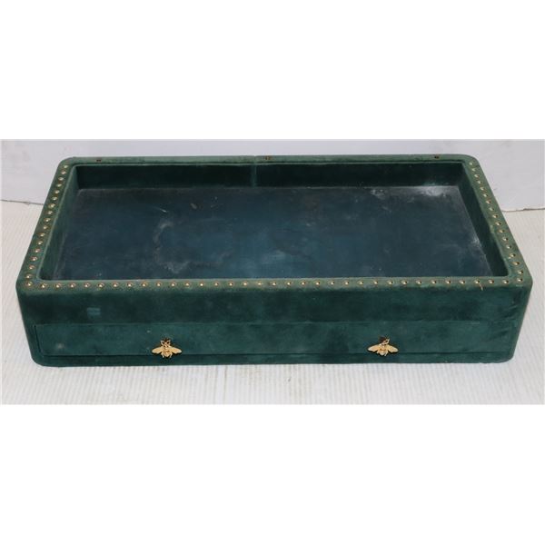 LARGE GREEN VELVET JEWELRY ORGANIZER