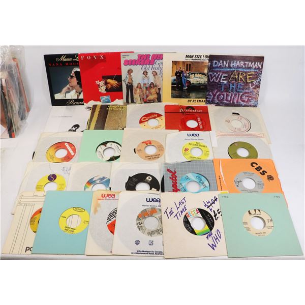 (LOT OF 25) ROCK/POP VINYL RECORDS - 7" SINGLES