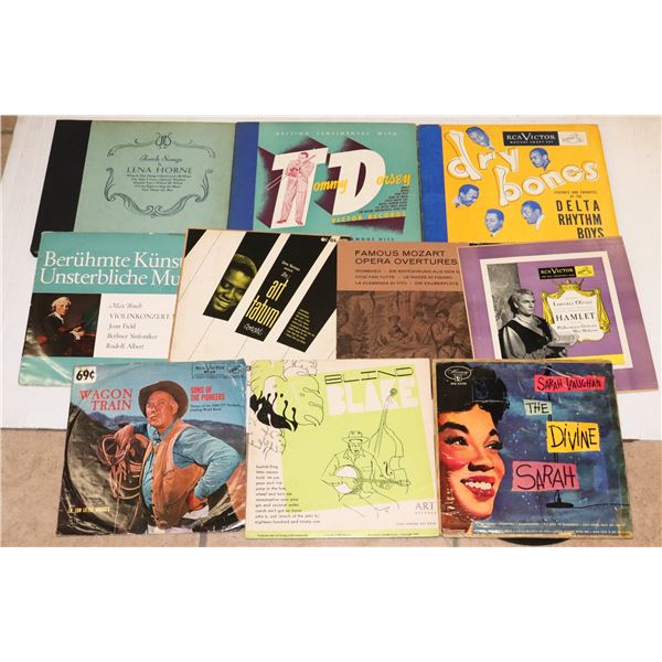 BOX OF OLD RECORDS - LENA HORNE / WAGON TRAIN