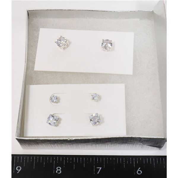 ESTATE LOT OF VARIOUS NEW CUBIC ZIRCONIA EARRINGS