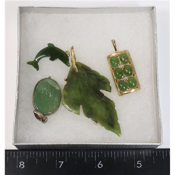 ESTATE LOT OF VARIOUS JADE GEMSTONE JEWELRY ITEMS