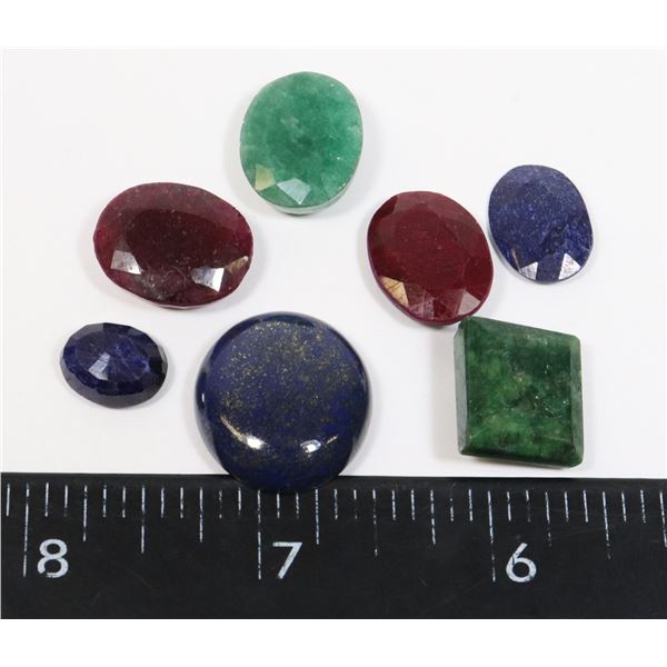 108.5cts GENUINE RUBY, EMERALD, SAPPHIRE, LAPIS