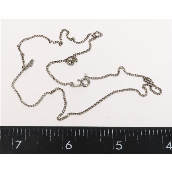 17" STERLING SILVER STAMPED NECKLACE