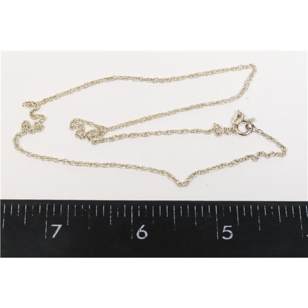 16" STERLING SILVER STAMPED NECKLACE